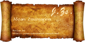 Józan Zsuzsanna névjegykártya